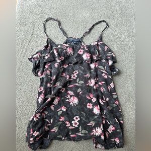 American eagle tank top/ruffle blouse